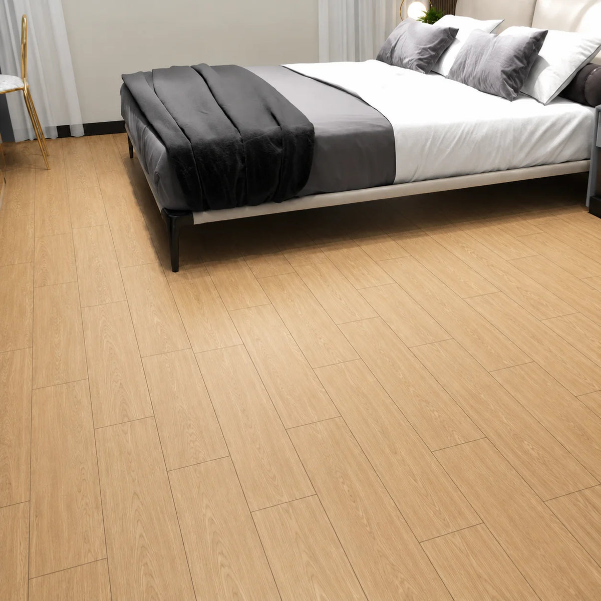 Plancher en bois étanche – Transformez votre espace en seulement 30 minutes – (60 cm × 15 cm)