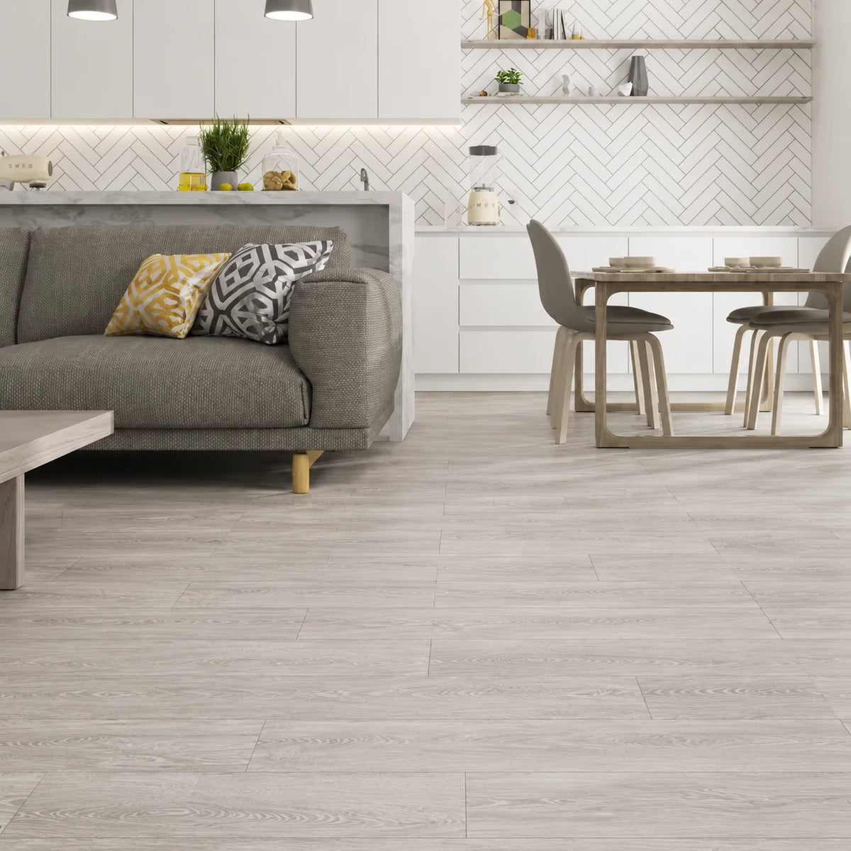 Plancher en bois étanche – Transformez votre espace en seulement 30 minutes – (60 cm × 15 cm)