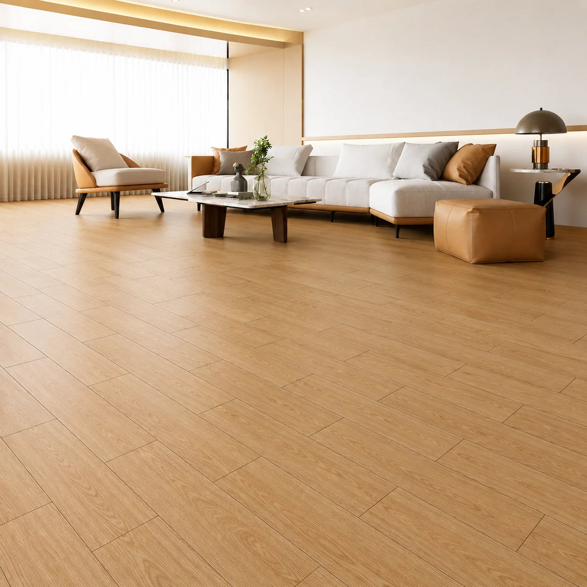 Plancher en bois étanche – Transformez votre espace en seulement 30 minutes – (60 cm × 15 cm)