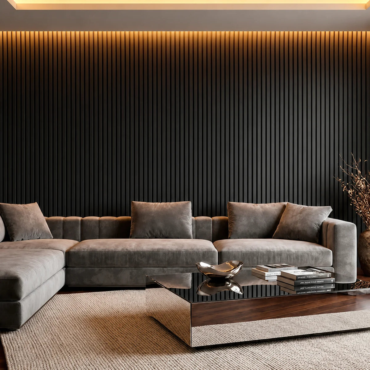 Panneau mural acoustique en bois – Transformez votre espace en seulement 30 minutes – (270 cm x 110 cm)