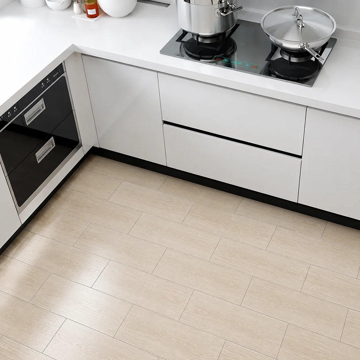 Plancher en bois étanche – Transformez votre espace en seulement 30 minutes – (60 cm × 15 cm)